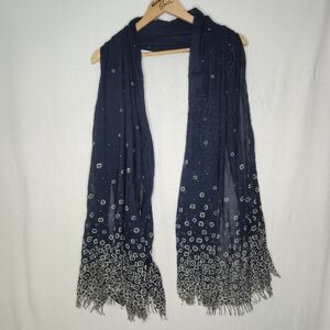 Eddie Bauer Blue Patterned Lightweight Scarf